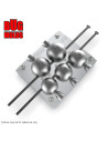 Aluminum CNC Mold Eccentric Joint Sinker Big Sport Ball Ring 80-160g 5-cav: 80-100-120-140-160g ID L413
