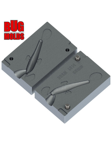 Aluminum CNC Mold Ice Jig JiggingRapFat_Eyes 55mm 1-cav: 55mm ID L514