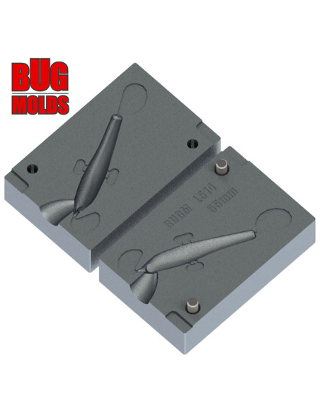 Aluminum CNC Mold Ice Jig JiggingRapFat_Eyes 55mm 1-cav: 55mm ID L514