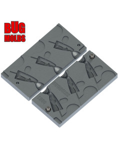 Aluminum CNC Mold Jig Head CrazySandEelOffShore 20-30g 3-cav: 20-25-30g ID L556 2