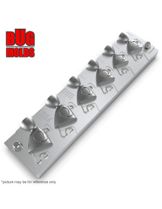 Aluminum CNC Mold Jig Head BlackMinnowShore 10-20g 6-cav: 10-10-15-15-20-20g ID L564