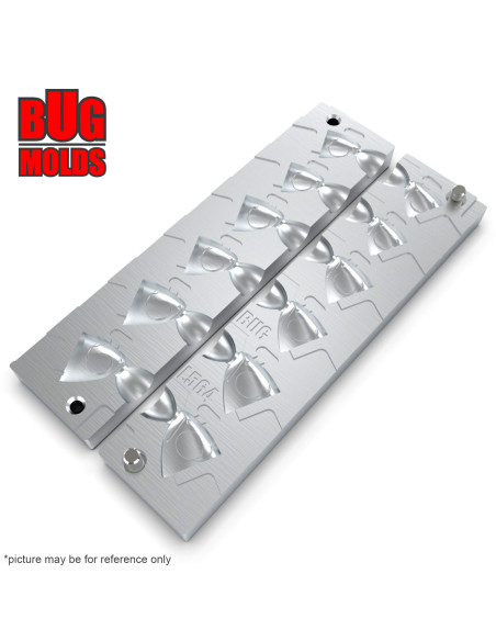 Aluminum CNC Mold Jig Head BlackMinnowShore 10-20g 6-cav: 10-10-15-15-20-20g ID L564