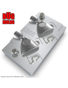 Aluminum CNC Mold Jig Head BlackMinnowSearch 18g 2-cav: 18-18g ID L600