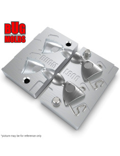 Aluminum CNC Mold Jig Head BlackMinnowSearch 18g 2-cav: 18-18g ID L600 2