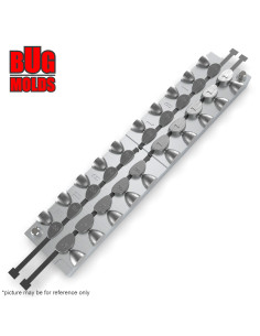 Aluminum CNC Mold Eccentric Joint Sinker Fish Head 3-7g 20-cav: 3-3-3-3-3-4-4-4-4-4-5-5-5-5-5-7-7-7-7-7g ID L61