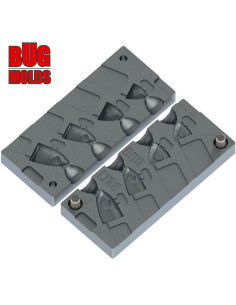 Aluminum CNC Mold Jig Head BlackMinnowShore&Offshore 3-10g 4-cav: 3-5-6-10g ID L738