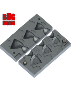 Aluminum CNC Mold Jig Head BlackMinnowShore 10-25g 3-cav: 10-16-25g ID L745