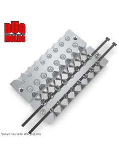 Aluminum CNC Mold Eccentric Joint Sinker Sport Ball 1-4,5g 16-cav: 1-1-1,5-1,5-2-2-2,5-2,5-3-3-3,5-3,5-4-4-4,5-4,5g ID L77 2