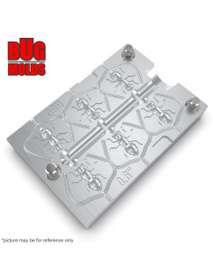 Fishing Soft Bait Multi-cavity Aluminum mold  Fly 0,6 inch 6-cav vol. 0,17 fl oz (5,02 cm^3)  ID B49_6a1 from Bugmolds 2
