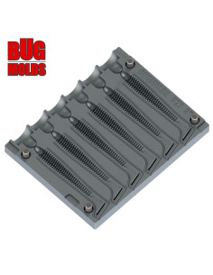 Fishing Soft Bait Multi-cavity Aluminum mold  SwingImpact 3 inch 6-cav vol. 0,87 fl oz (25,67 cm^3)  ID V27_6ai from Bugmolds 2
