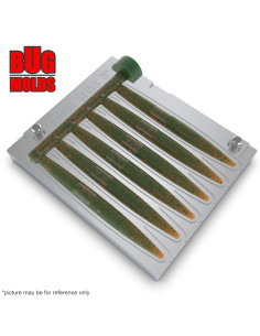 Fishing Soft Bait Multi-cavity Aluminum mold  Senko 3 inch 6-cav vol. 0,7 fl oz (20,73 cm^3)  ID W150_6a1 from Bugmolds