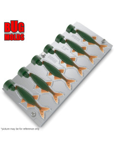 Fishing Soft Bait Multi-cavity Aluminum mold  Alburnus 2,5 inch 6-cav vol. 0,9 fl oz (26,67 cm^3)  ID W389_6ai from Bugmolds