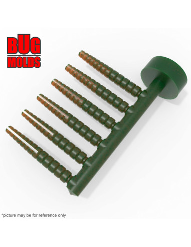 Fishing Soft Bait Multi-cavity Aluminum mold  TroutMagnet 1,1 inch 6-cav vol. 0,14 fl oz (4,06 cm^3)  ID W636_6a1 from Bugmolds