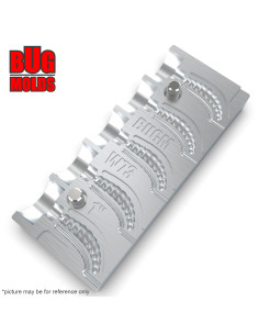 Fishing Soft Bait Multi-cavity Aluminum mold  HoneyWorm 1 inch 5-cav vol. 0,36 fl oz (10,78 cm^3)  ID W73_5ai from Bugmolds 2