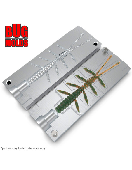 Fishing soft bait mold ScissorComb 2,3 inch model ID B03 from Bugmolds
