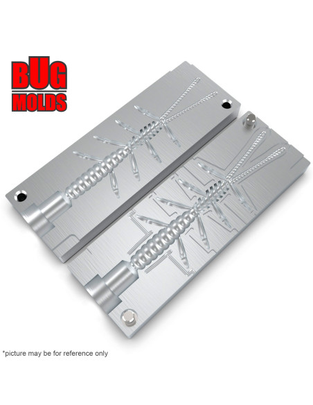 Fishing soft bait mold ScissorComb 2,3 inch model ID B03 from Bugmolds