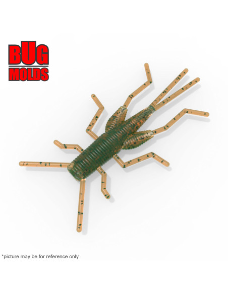 Fishing soft bait mold GrassHopper 1,4 inch model ID B04 from Bugmolds