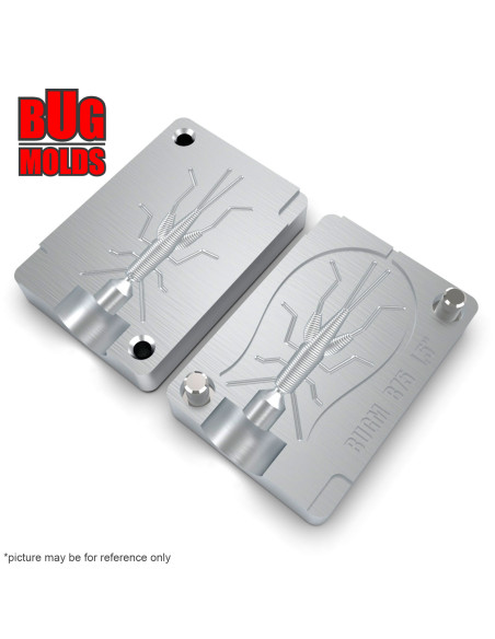 Fishing soft bait mold GrassHopper 1,4 inch model ID B04 from Bugmolds