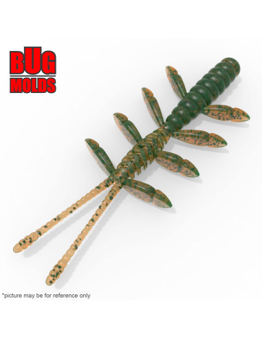 Fishing soft bait mold ScissorComb 2 inch model ID B09 from Bugmolds