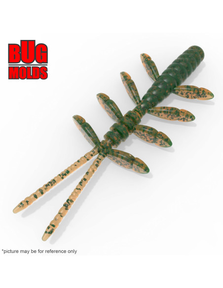 Fishing soft bait mold ScissorComb 1,8 inch model ID B13 from Bugmolds