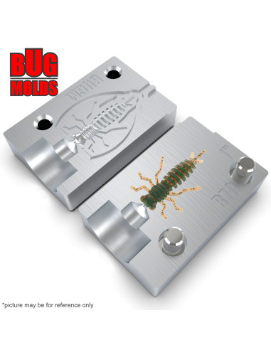 Fishing soft bait mold Larva 1,5 inch model ID B34 from Bugmolds