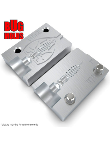 Fishing soft bait mold Larva 1,5 inch model ID B34 from Bugmolds