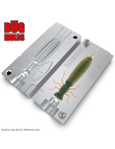 Fishing soft bait mold Larva 3,5 inch model ID B42 from Bugmolds 2
