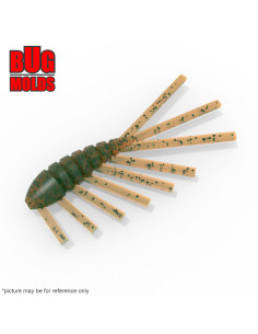 Fishing soft bait mold Gammarus 1,4 inch model ID B115 from Bugmolds