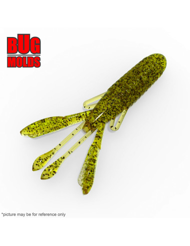 Fishing soft bait mold CoverCraw 2 inch model ID C10 from Bugmolds