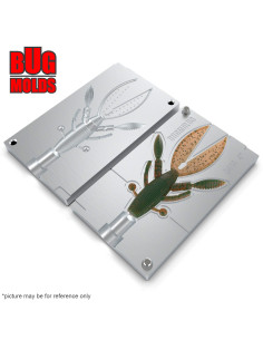 Fishing soft bait mold FlappinHog 3,8 inch model ID C42 from Bugmolds 2