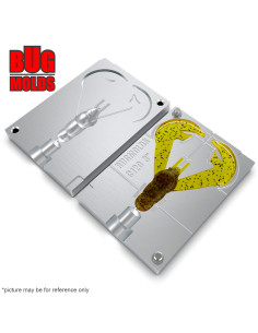 Fishing soft bait mold RageChunk 2 inch model ID C121 from Bugmolds 2