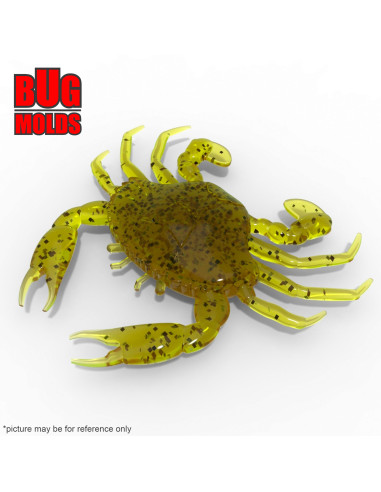Fishing soft bait mold 3dCrab 1,5 inch model ID C322 from Bugmolds