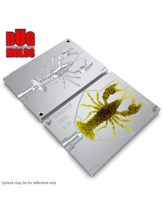 Fishing soft bait mold RealCrayfish 3 inch model ID C341 from Bugmolds 2