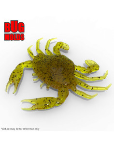 Fishing soft bait mold 3dCrab 1,25 inch model ID C406 from Bugmolds