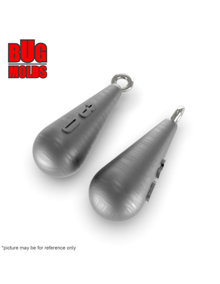 Aluminum CNC Mold Drop Shot Long Drop 15-60g 8-cav: 15-20-25-30-35-45-50-60g ID HL670