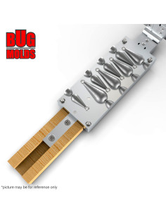 Aluminum CNC Mold Drop Shot Long Drop 15-60g 8-cav: 15-20-25-30-35-45-50-60g ID HL670 2