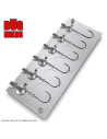 Aluminum CNC Mold Jig Head Round Shape Lead Bait Keeper 10-20g 6-cav: 10-12-14-16-18-20g ID L54