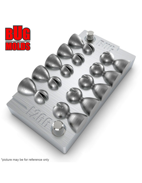 Aluminum CNC Mold Split Shot Ball with Slot 2.5-3.5g 10-cav: 2.5-2.5-2.5-2.5-2.5-3.5-3.5-3.5-3.5-3.5g ID L266