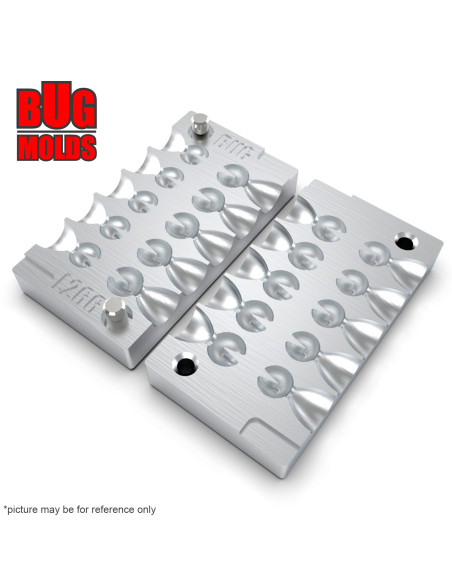 Aluminum CNC Mold Split Shot Ball with Slot 2.5-3.5g 10-cav: 2.5-2.5-2.5-2.5-2.5-3.5-3.5-3.5-3.5-3.5g ID L266