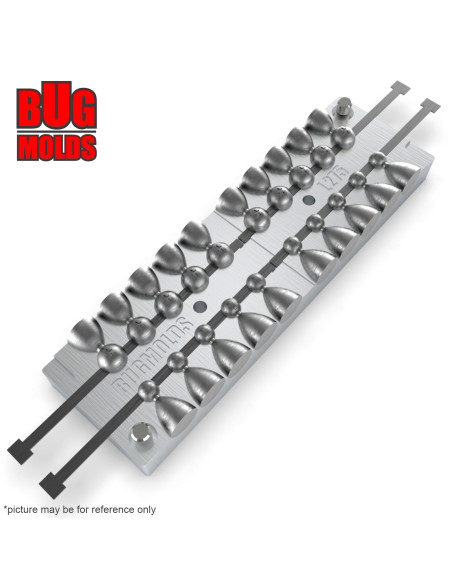 Aluminum CNC Mold Eccentric Joint Sinker Sport Ball 1-3g 20-cav: 1-1-1-1-1-1-1-1-1-1-3-3-3-3-3-3-3-3-3-3g ID L275