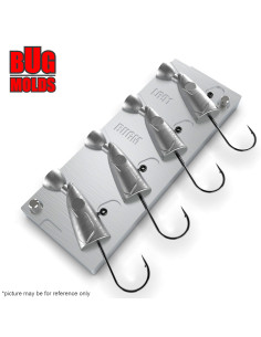 Aluminum CNC Mold Jig Head CrazySandEelOffShore 40g 4-cav: 40-40-40-40g ID L691