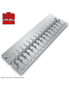 Aluminum CNC Mold Jig Head Heel Shape 0,7-2,7g 15-cav: 0,7-0,7-0,7-1,2-1,2-1,2-1,7-1,7-1,7-2,2-2,2-2,2-2,7-2,7-2,7g ID L702 2