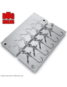 Aluminum CNC Mold Jig Head Revlockz 4,7g 5-cav: 4,7-4,7-4,7-4,7-4,7g ID L718 2