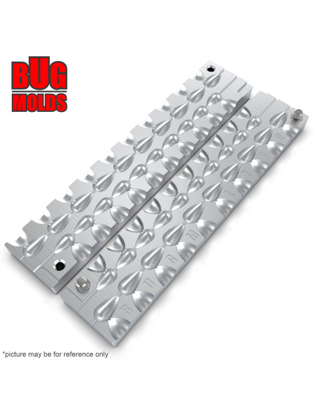 Aluminum CNC Mold InLine Sinker Drop Hole 3-5g 20-cav: 3-3-3-3-3-3-3-3-3-3-5-5-5-5-5-5-5-5-5-5g ID L719