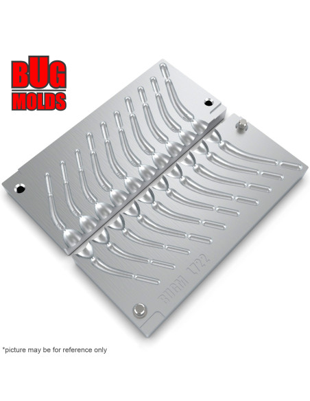 Aluminum CNC Mold Drop Shot Banana Shape 3-10g 10-cav: 3-3-3-5-5-5-7-7-7-10g ID L722