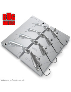 Aluminum CNC Mold Jig Head CrazySandEelOffShore 15-60g 4-cav: 15-20-35-60g ID L734 2