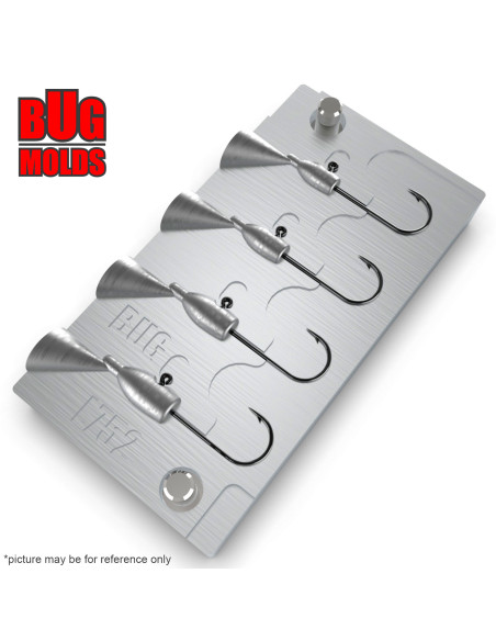 Aluminum CNC Mold Jig Head Jig Head FSTK 1,4-3,5g 4-cav: 1,4-1,8-2,6-3,5g ID L752