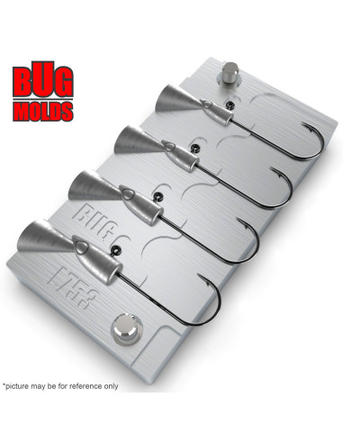 Aluminum CNC Mold Jig Head Jig Head Lushazer 1,4-3,5g 4-cav: 1,4-1,8-2,6-3,5g ID L753