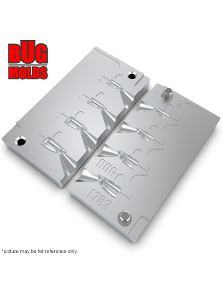 Aluminum CNC Mold Jig Head Jig Head Lushazer 1,4-3,5g 4-cav: 1,4-1,8-2,6-3,5g ID L753