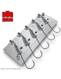 Aluminum CNC Mold Jig Head CrazySandEelOffShore 10-12g 5-cav: 10-10-12-12-12g ID L758